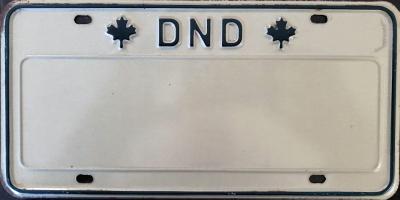 Canadian Armed Forces (CAF) License Plates